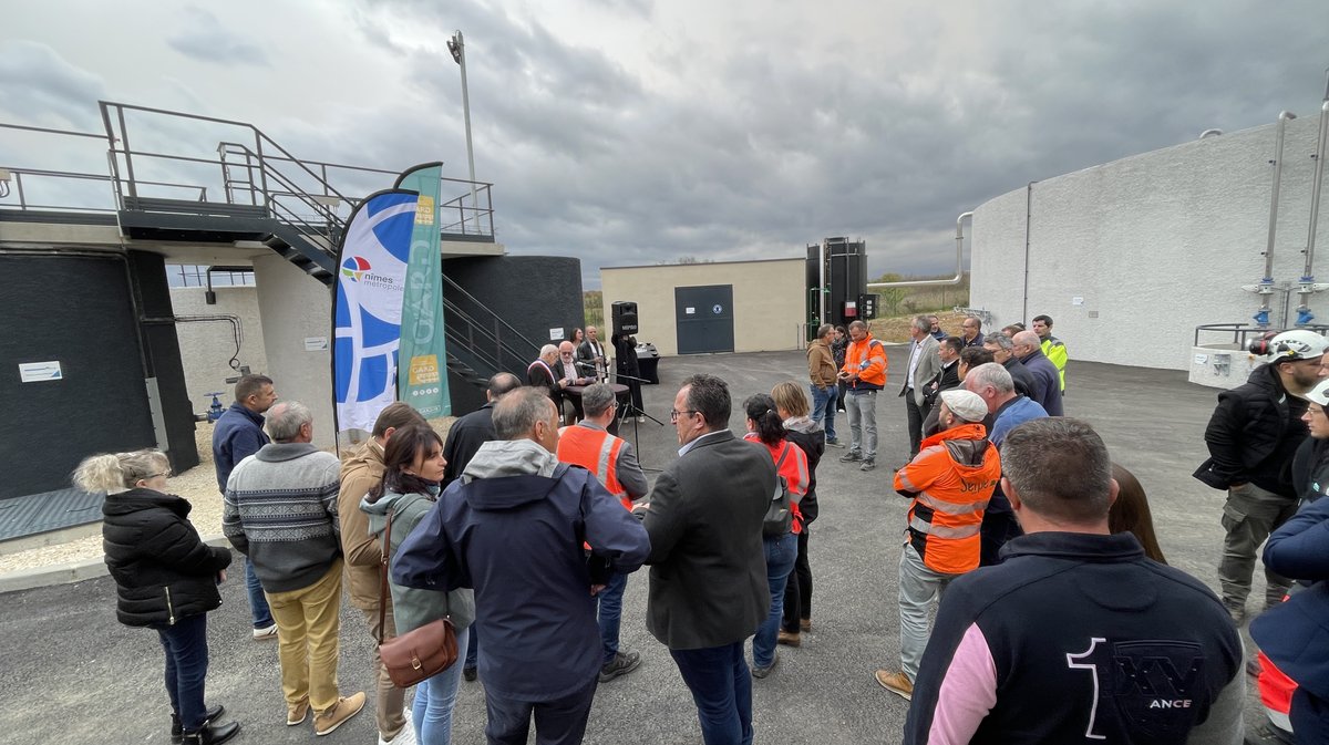 Inauguration de la station de traitement des eaux usées (STEU) de la Haute Braune à Gajan (Photo Anthony Maurin)