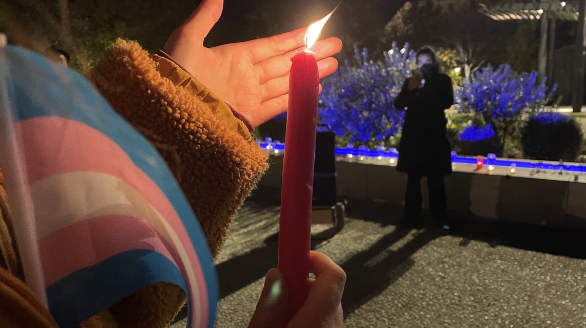 La Journée du Souvenir Trans 2025 à Nîmes par l'Organisation de Solidarité Trans de Nîmes et le Collectif Nîmois Antifasciste et Queer (Photo Anthony Maurin)