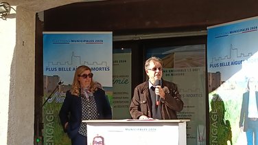 Noémie Albecq-Mégias local de campagne Aigues-Mortes 2026