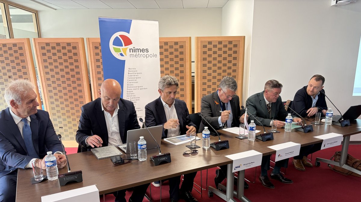 Ce matin dans les locaux de Nîmes métropole