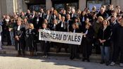 Manifestation bareau d'Alès tribunal pour enfants