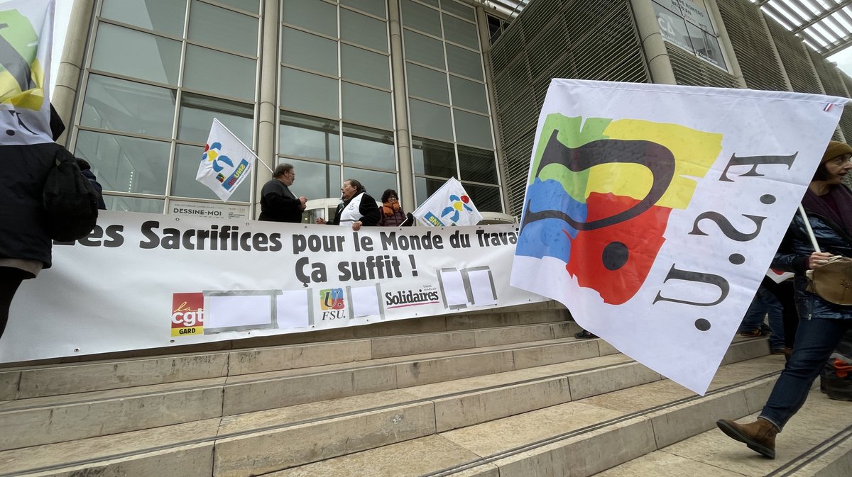 Manifestation CGT FSU Solidaires justice sociale décembre 2025 (Photo Anthony Maurin)