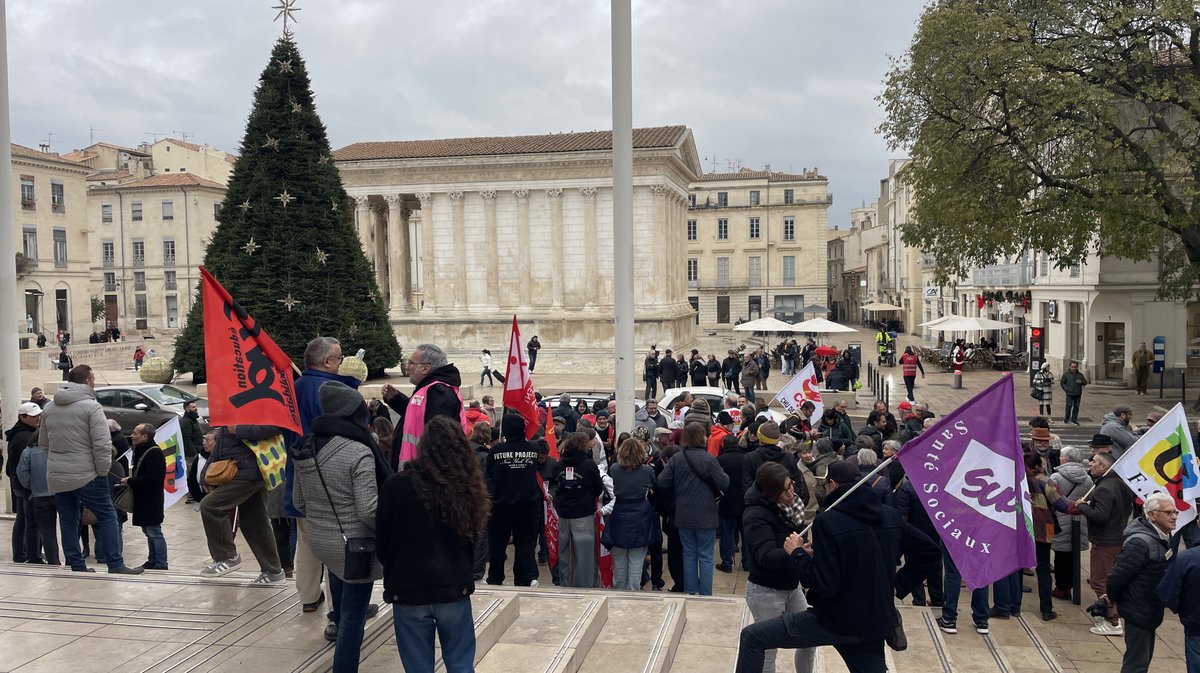 Manifestation CGT FSU Solidaires justice sociale décembre 2025 (Photo Anthony Maurin)