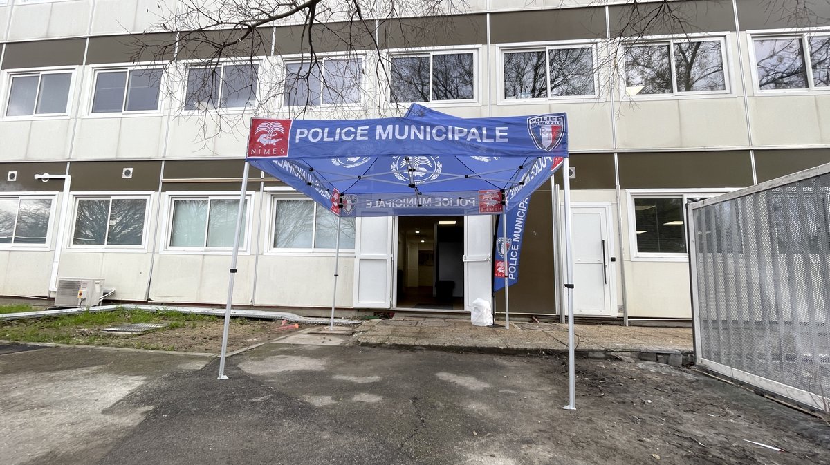 Le nouveau poste police municipale de Nîmes est sur l'avenue Bompard (Photo Anthony Maurin 2025)