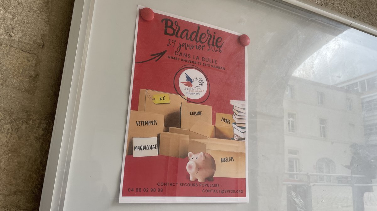 Le Secours populaire est à Nîmes université pour une distribution de colis festifs (Photo Anthony Maurin 2025)