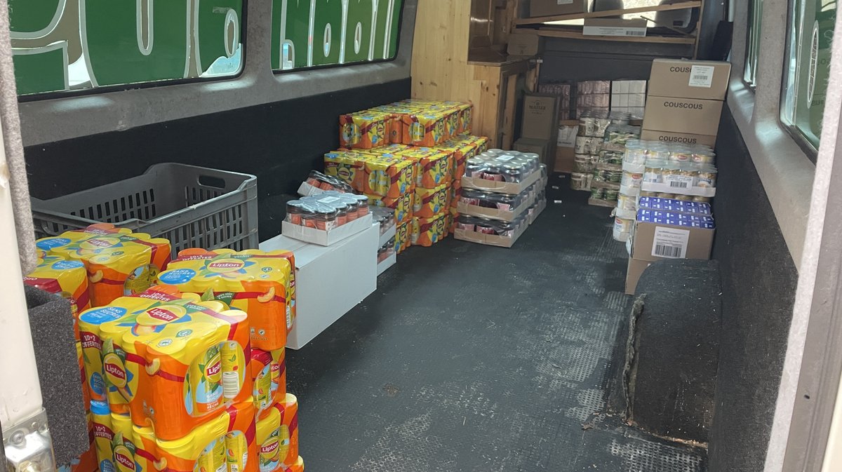 Le Secours populaire est à Nîmes université pour une distribution de colis festifs (Photo Anthony Maurin 2025)
