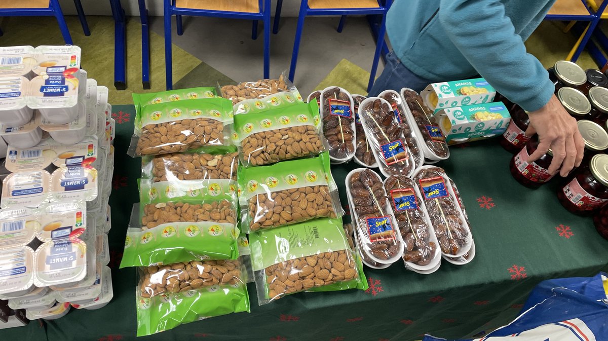 Le Secours populaire est à Nîmes université pour une distribution de colis festifs (Photo Anthony Maurin 2025)