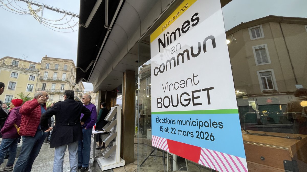 La permanence de la liste Nîmes en commun (Photo Anthony Maurin 2025)