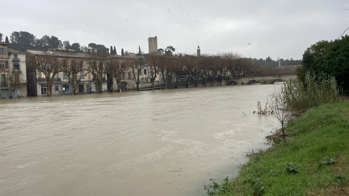 Sommières crue du Vidourle décembre 2025 (Photo Anthony Maurin)