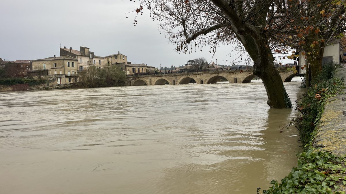 Sommières crue du Vidourle décembre 2025 (Photo Anthony Maurin)