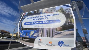 Extension de la ligne T4 du TCSP jusqu'à Caissargues (Photo Anthony Maurin)
