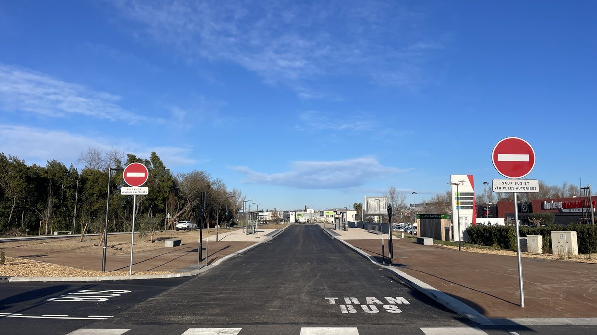 Extension de la ligne T4 du TCSP jusqu'à Caissargues (Photo Anthony Maurin)