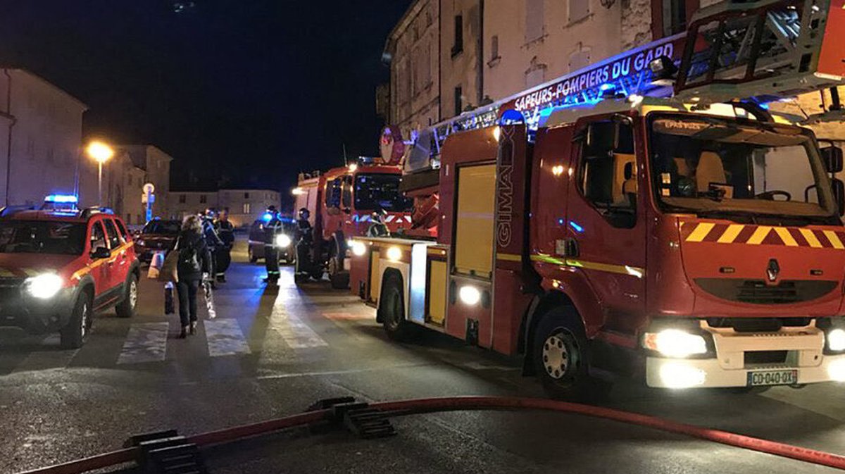 pompiers gard Nîmes incendie rue Papin