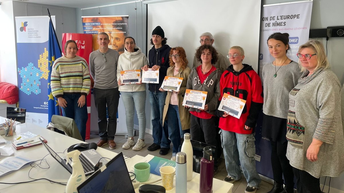 Bilan de stage Erasmus+ à la Maison de l'Europe de Nîmes (Photo Maison de l'Europe)