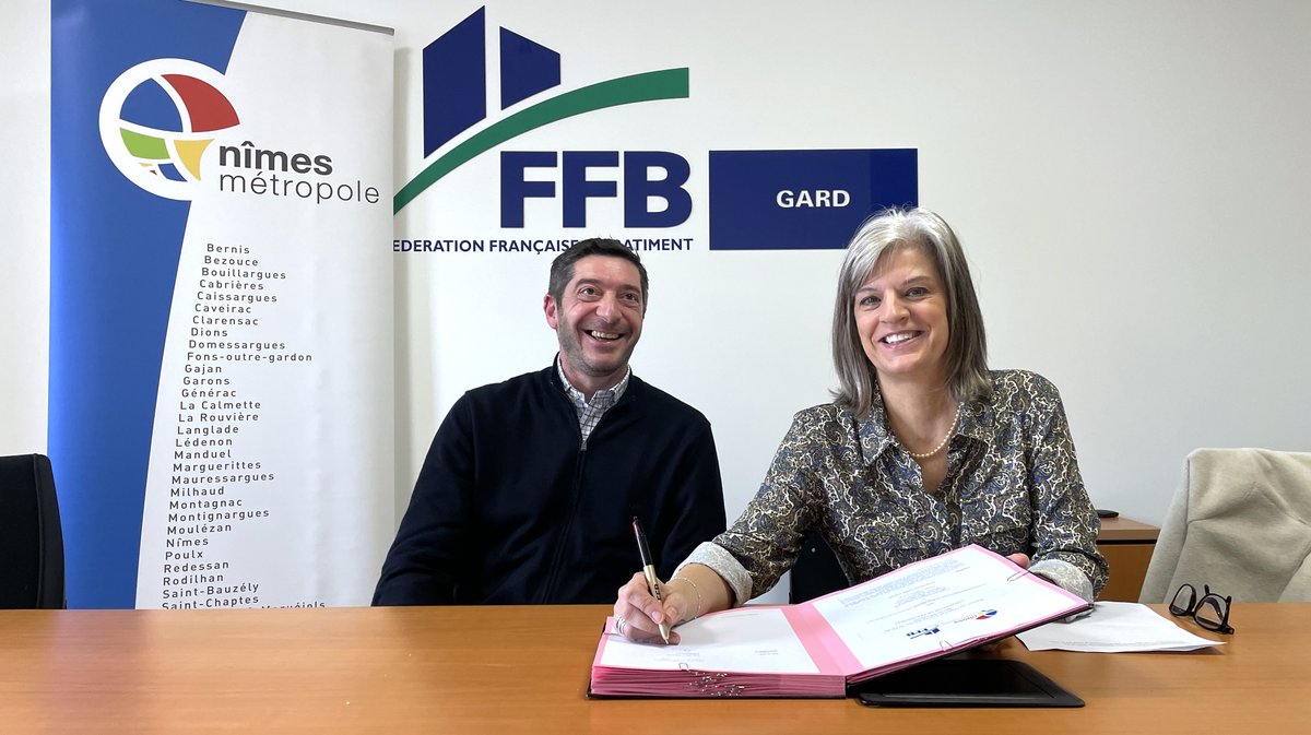 Nîmes métropole et la Fédération Française du Bâtiment Gard convention Maison de l'Habitat France Rénov' (Photo Anthony Maurin)IMG_0116.jpg