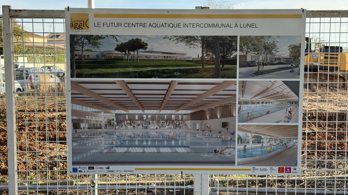 Première pierre piscine intercommunale Lunel