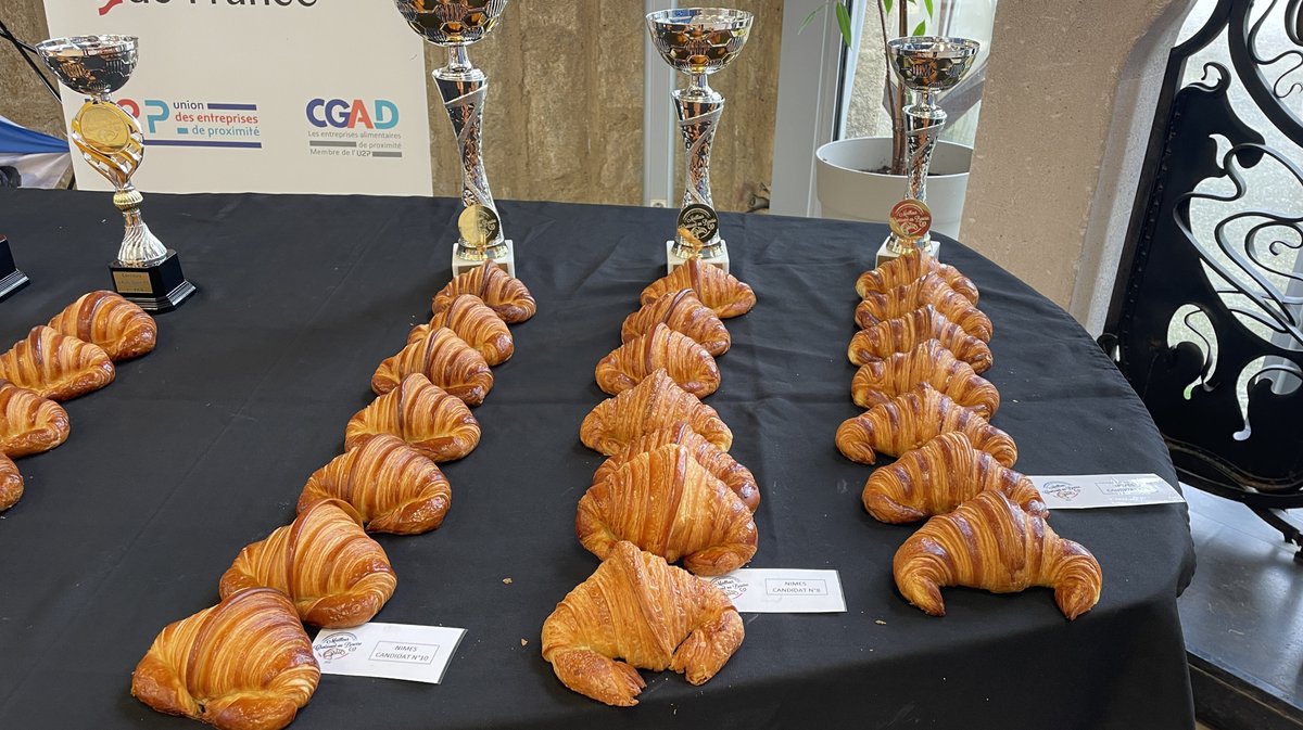 La fédération des boulangers et boulanger-pâtissiers du Gard organise ses concours du meilleur croissant au beurre et de la meilleure baguette de tradition française (Photo Anthony Maurin)
