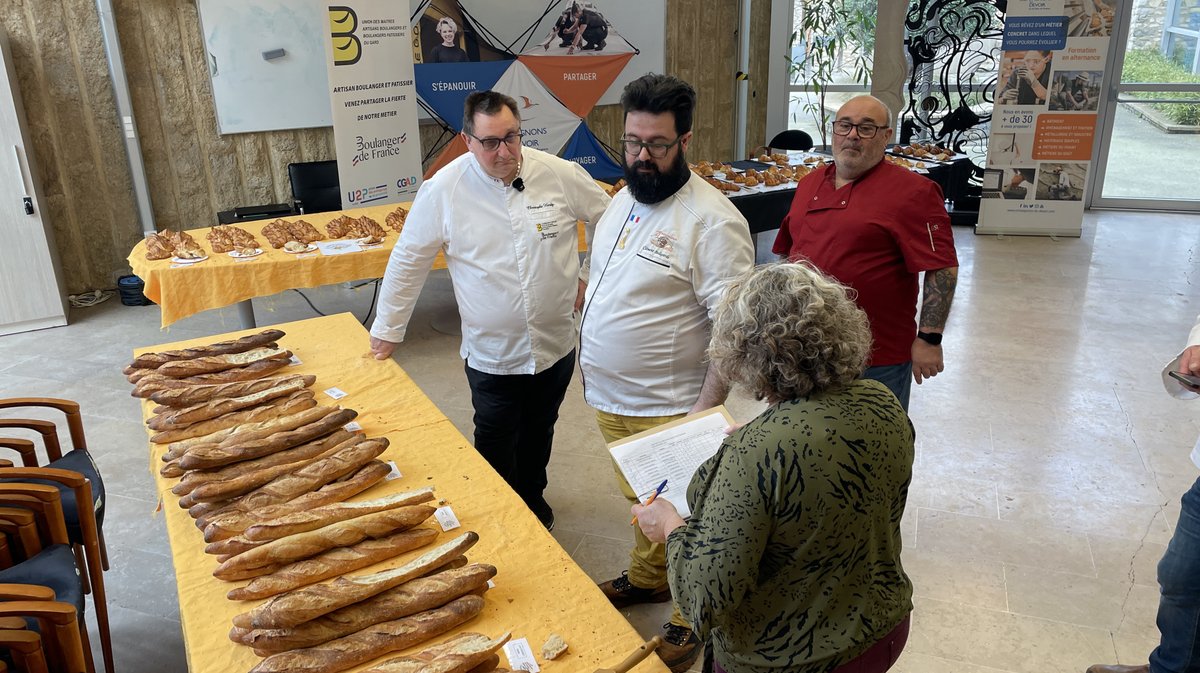 La fédération des boulangers et boulanger-pâtissiers du Gard organise ses concours du meilleur croissant au beurre et de la meilleure baguette de tradition française (Photo Anthony Maurin)
