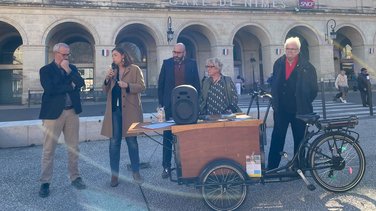 Ce matin devant la gare de Nîmes centre
