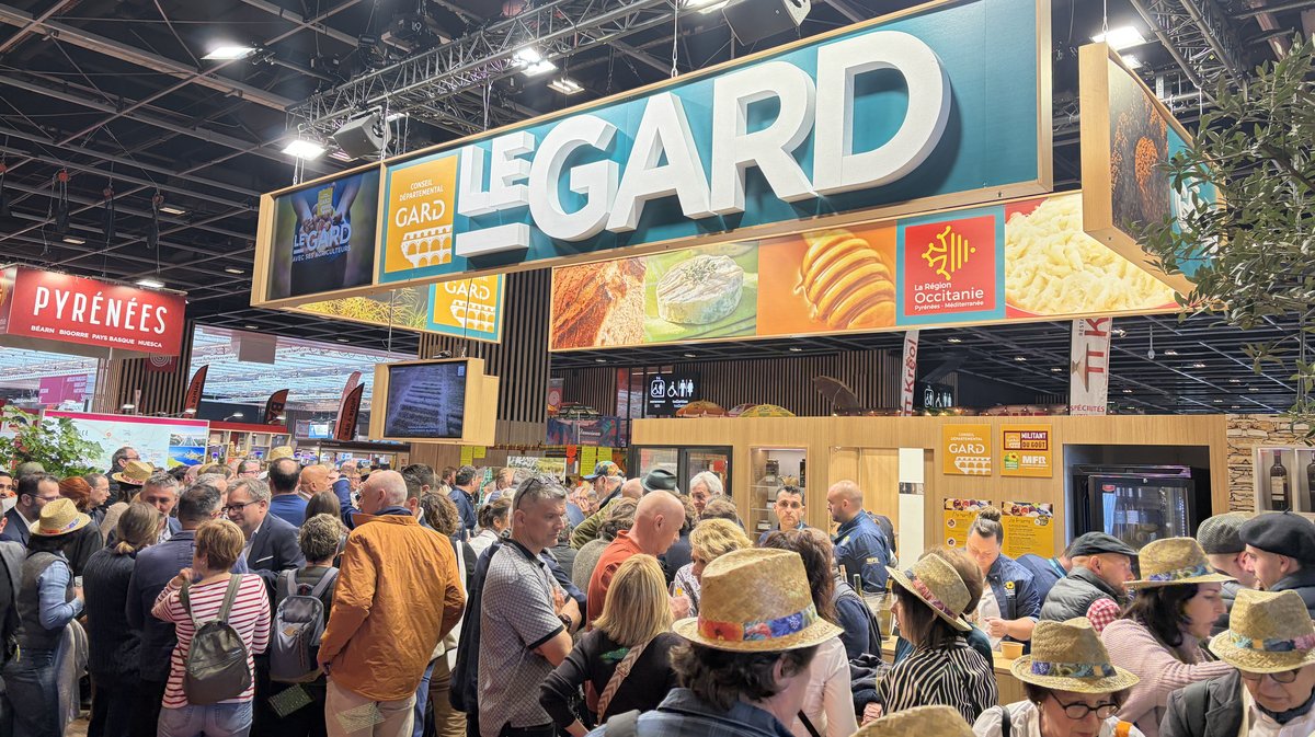 Ce mercredi lors de l'inauguration du stand Gard au Salon international de l'agriculture