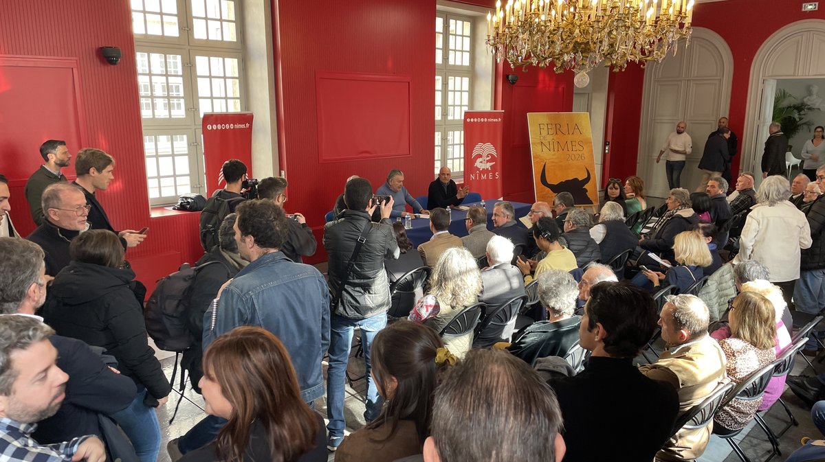 Présentation des cartels de la feria de Pentecôte 2026 à Nîmes (Photo Anthony Maurin)