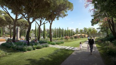 vue jardin parc Jacques Chirac