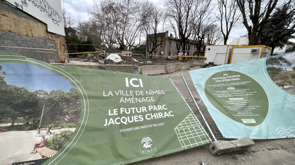 Les Travaux du parc Jacques Chirac en mars 2026 (Photo Anthony Maurin)