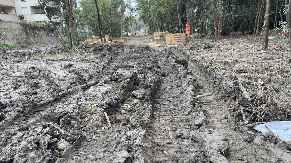 Les Travaux du parc Jacques Chirac en mars 2026 (Photo Anthony Maurin)