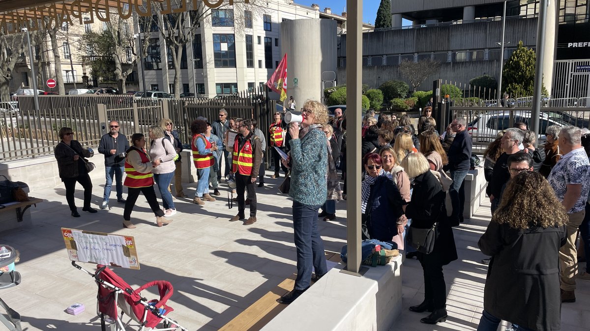 Grève des assistants familiaux du Département du Gard (Photo Anthony Maurin)