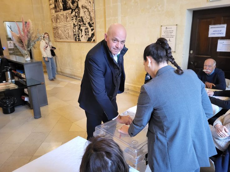 Jean-Michel Jalabert a voté dans le bureau de vote n°1