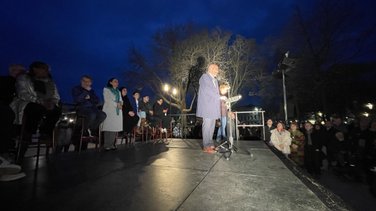 Rassemblement de la liste Nîmes en commun pour faire barrage au RN aux municipales 2026 à Nîmes (Photo Anthony Maurin)