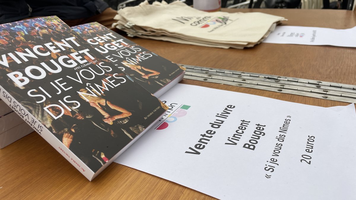 Rassemblement de la liste Nîmes en commun pour faire barrage au RN aux municipales 2026 à Nîmes (Photo Anthony Maurin)