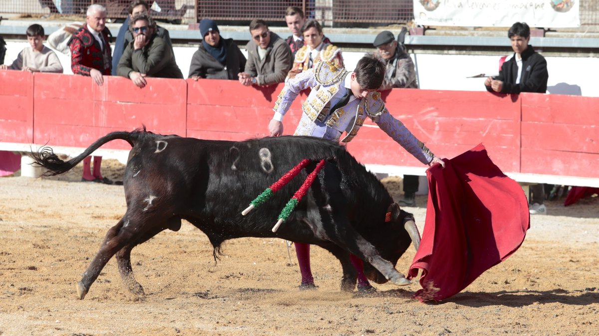 Trophée Sébastien Castella becerros La Paluna et Roland Durand pour Blas Marquez, Daniel Garcia et Esteban Navarro (Photo Anthony Maurin)IMG_2142