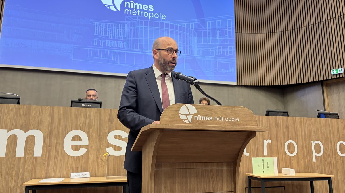 Le nouveau président de Nîmes métropole, Vincent Bouget