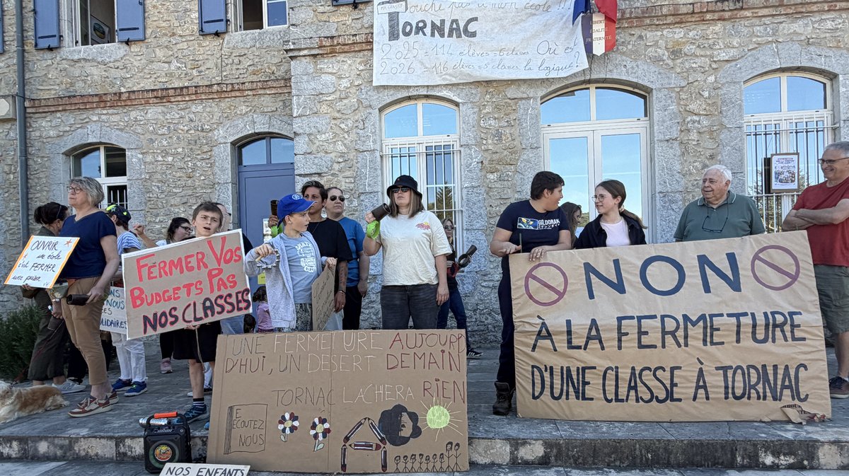 fermeture de classe école de Tornac