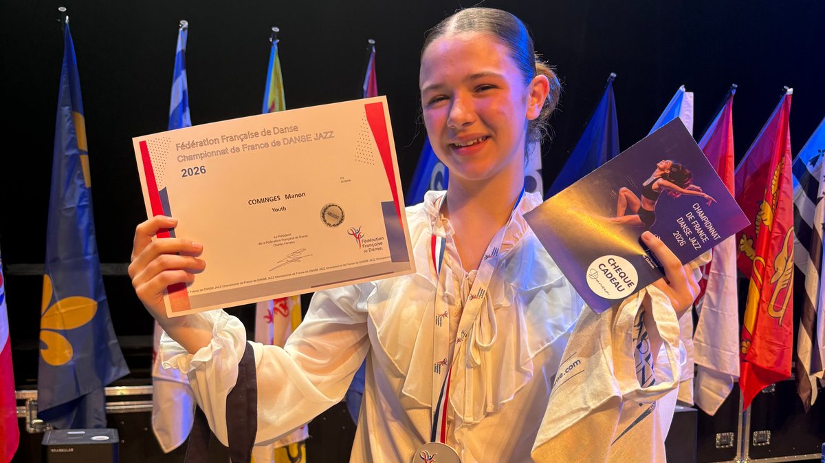 Manon Cominges, vice-championne de France de danse jazz