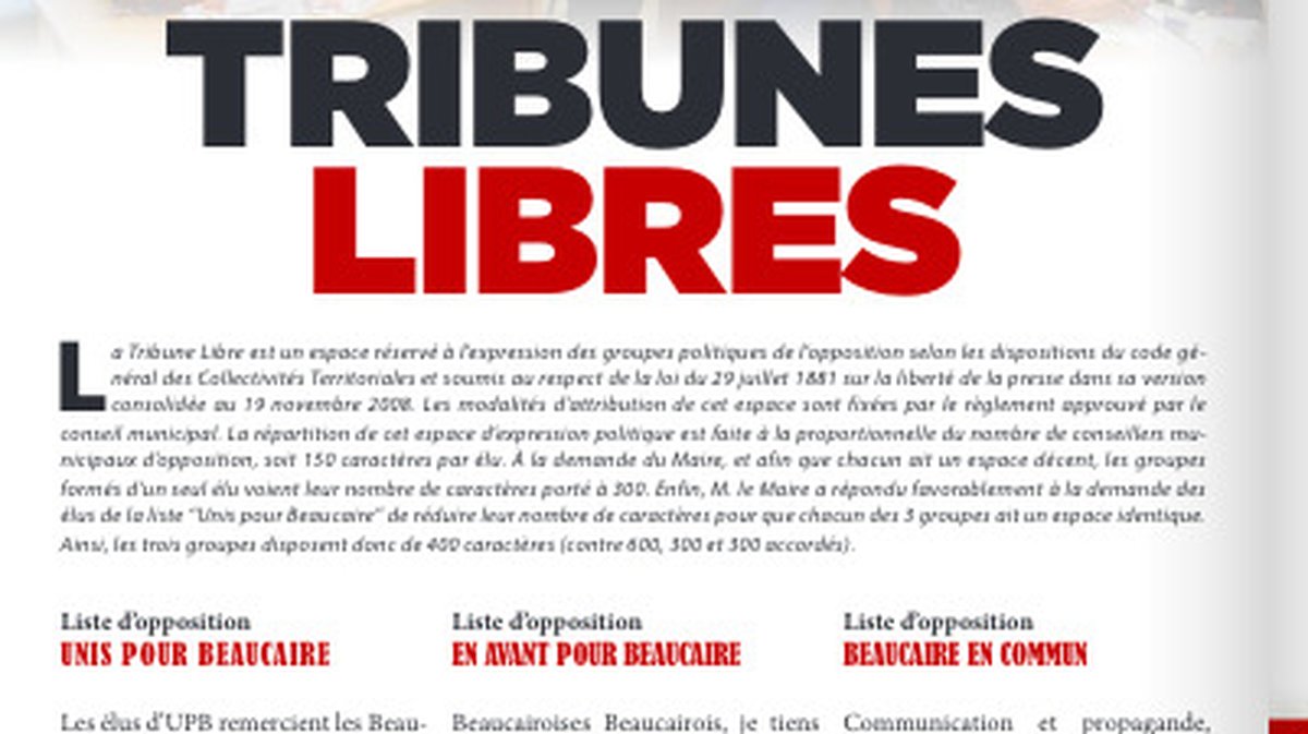 En août 2020, la majorité a fait disparaitre son espace réservé dans les tribunes libres