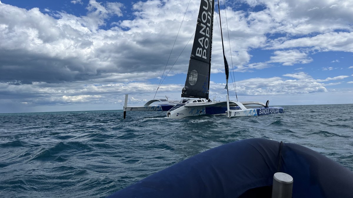 GRAU DU ROI Le Maxi Trimaran Banque Populaire XI fait escale en Méditerranée