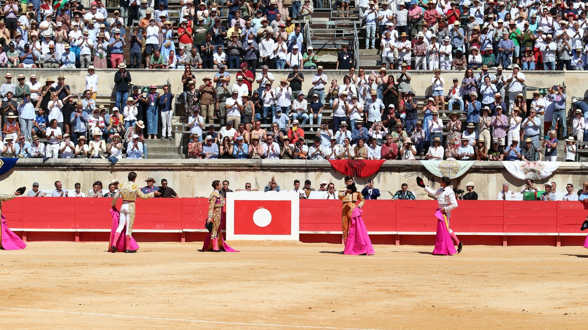 Corrida de Robert Margé pour Marc Serrano, Adriano, Tibo Garcia (confirmation d'alternative), El Rafi, Maxime Solera (confirmation d'alternative) et Solal (Photo Anthony Maurin)
