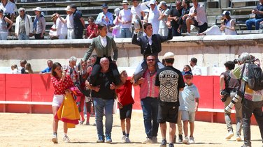 Corrida de rejon de Fermin Bohorquez pour Lea Vicens, Guillermo Hermoso de Mendoza et la confirmation d'alternative de Duarte Fernandes (Photo Anthony Maurin)