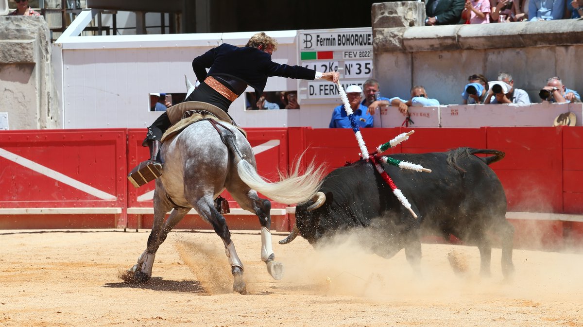 Corrida de rejon de Fermin Bohorquez pour Lea Vicens, Guillermo Hermoso de Mendoza et la confirmation d'alternative de Duarte Fernandes (Photo Anthony Maurin)