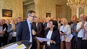 Carole Bergeri, lors de la remise du diplôme de maire honoraire en préfecture