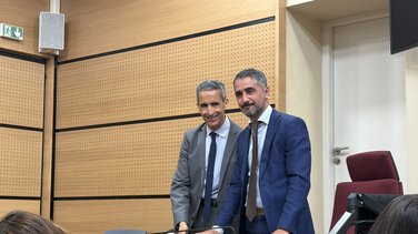 Le commissaire Dumas et le procureur Grini.