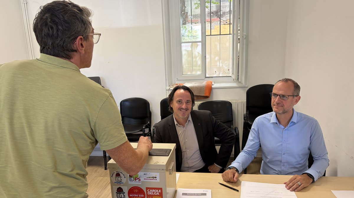 Pierre Jaumain et Nicolas Nadal, ce mercredi soir à la fédération PS