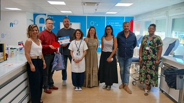 Remise du Trophée de la Vie à Rourissol, en présence du Dr Mélanie Avakian, Responsable de la Maison du Don de Nîmes (Photo EFS Nîmes)