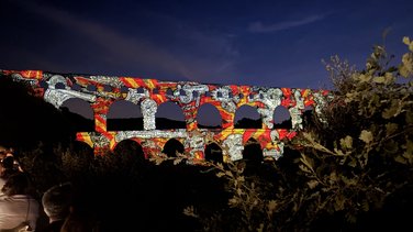 Ce mardi soir au Pont du Gard