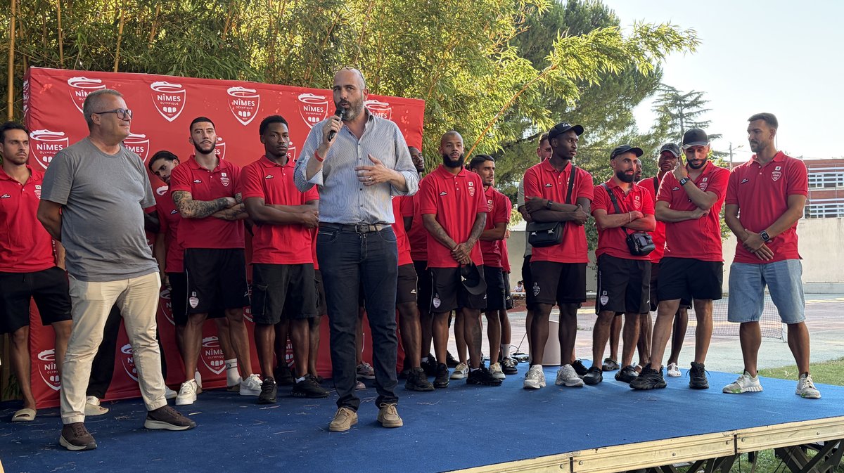 nîmes olympique présentation équipe 2026 2027 cenatiempo bouget