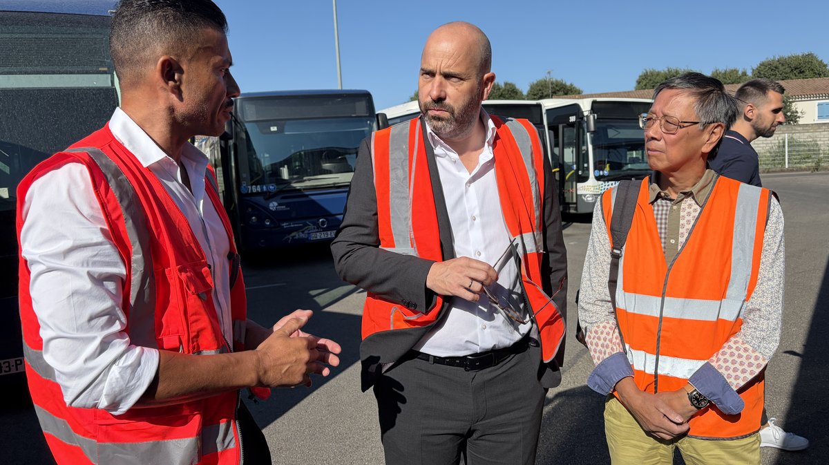 inauguration bus électriques tango vincent bouget nîmes métropole