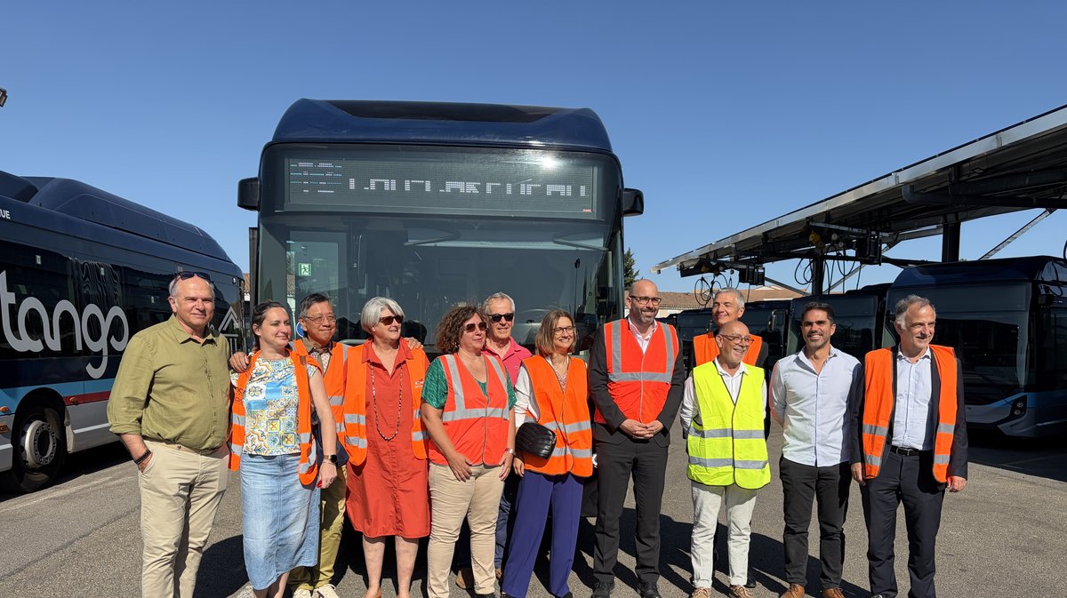 inauguration bus électriques tango vincent bouget nîmes métropole