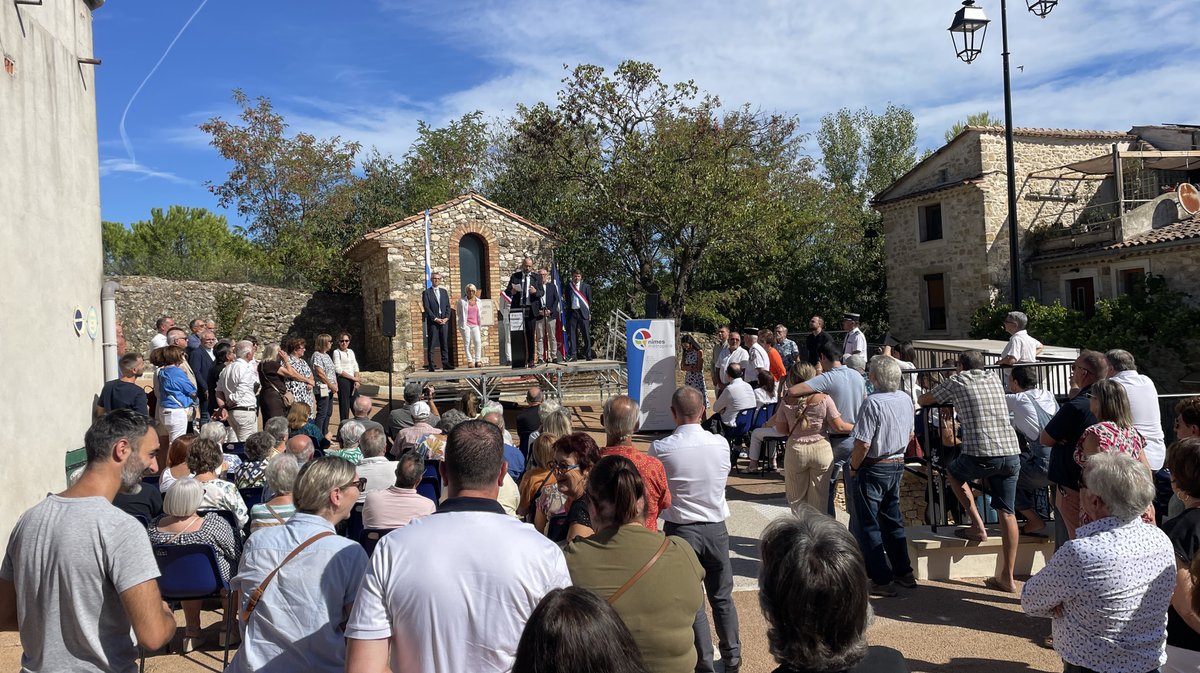 Sauzet et sa nouvelle place Joseph Artal (Photo Anthony Maurin)